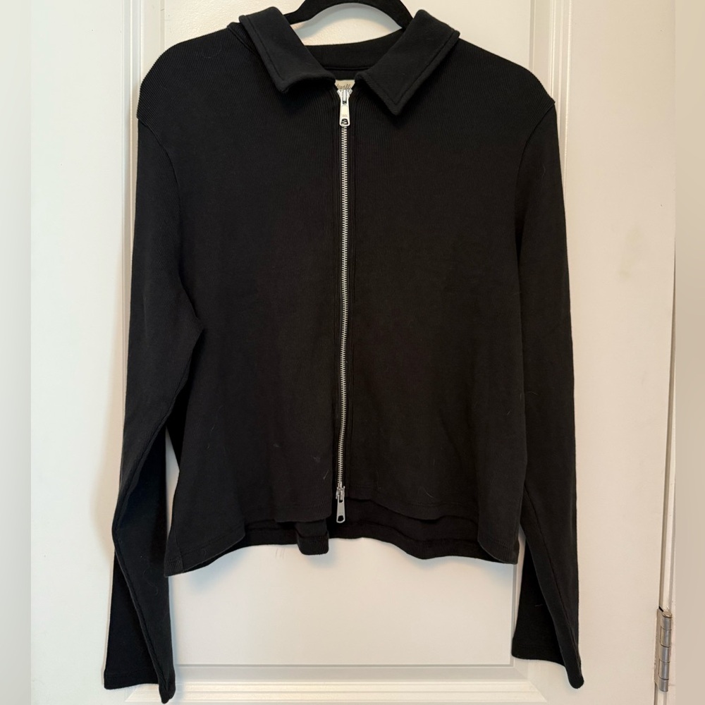 Madewell Ribbed Zip-Front Tee - Picture 5 of 6